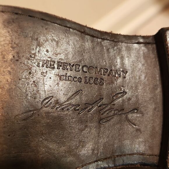 Frye Women's Phillip Harness Dark Brown Tall Brown Riding Boots Size 8.5 - Picture 14 of 14